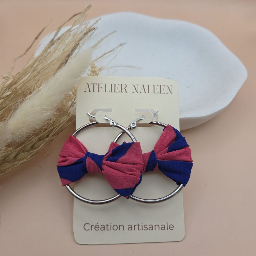 Boucle d'oreille noeud "clematis" - Atelier Naleen