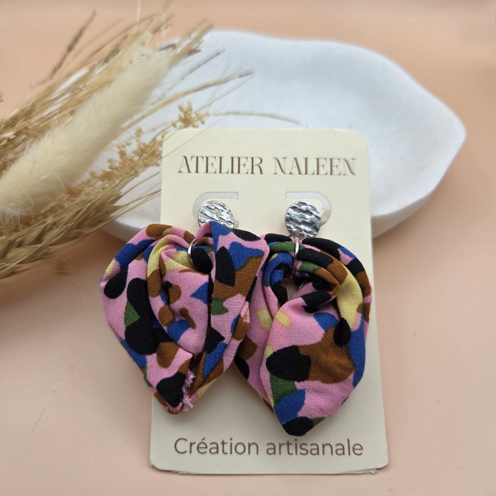 Boucles d’oreilles feuille "Pivoine" - Atelier Naleen