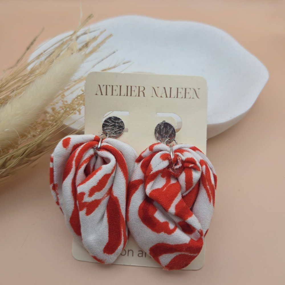 Boucles d’oreilles feuille "Camelia" - Atelier Naleen
