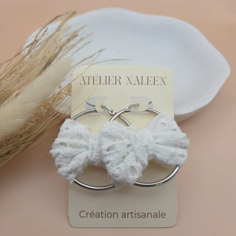 Boucle d'oreille noeud "Lys" - Atelier Naleen