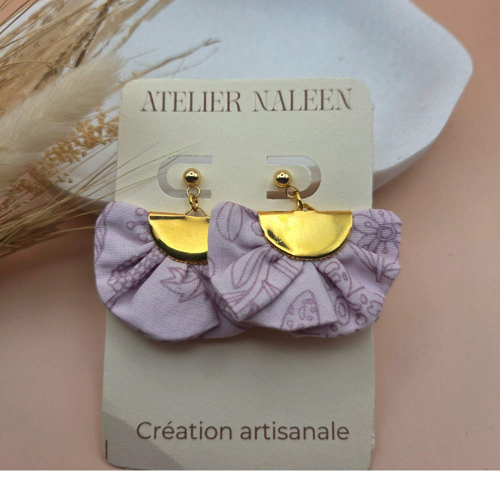 Boucle d'oreille demi-lune "Ixora" - Atelier Naleen