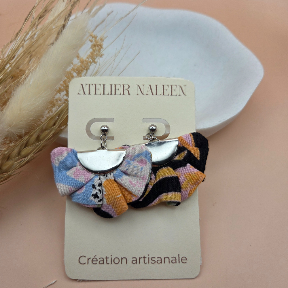 Boucle d'oreille demi-lune "Jonquille" - Atelier Naleen