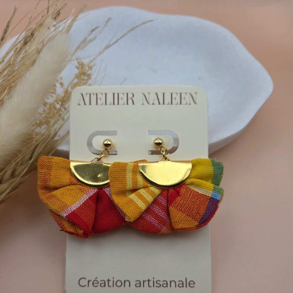 Boucle d'oreille demi-lune "Azalée" - Atelier Naleen