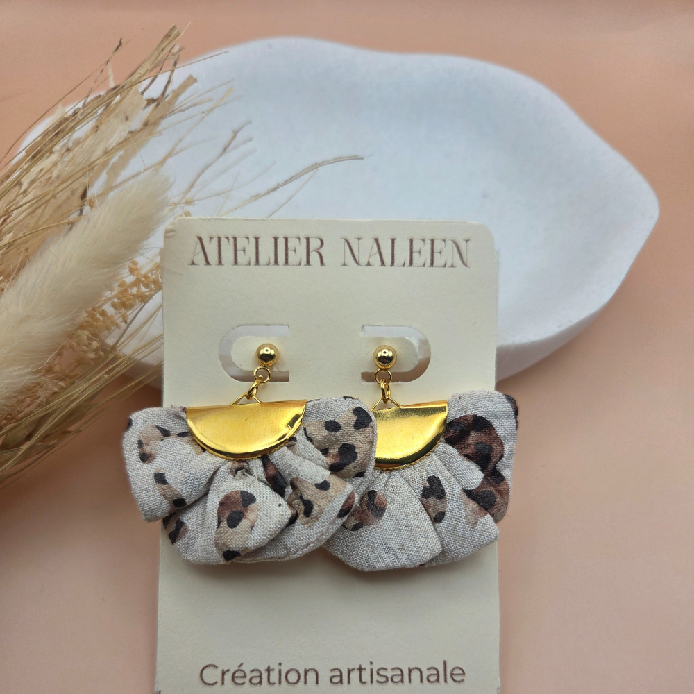 Boucle d'oreille demi-lune "Scabieuse" - Atelier Naleen