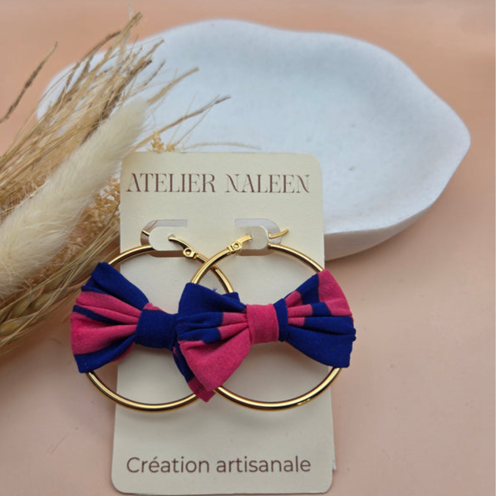 Boucle d'oreille noeud "clematis" - Atelier Naleen