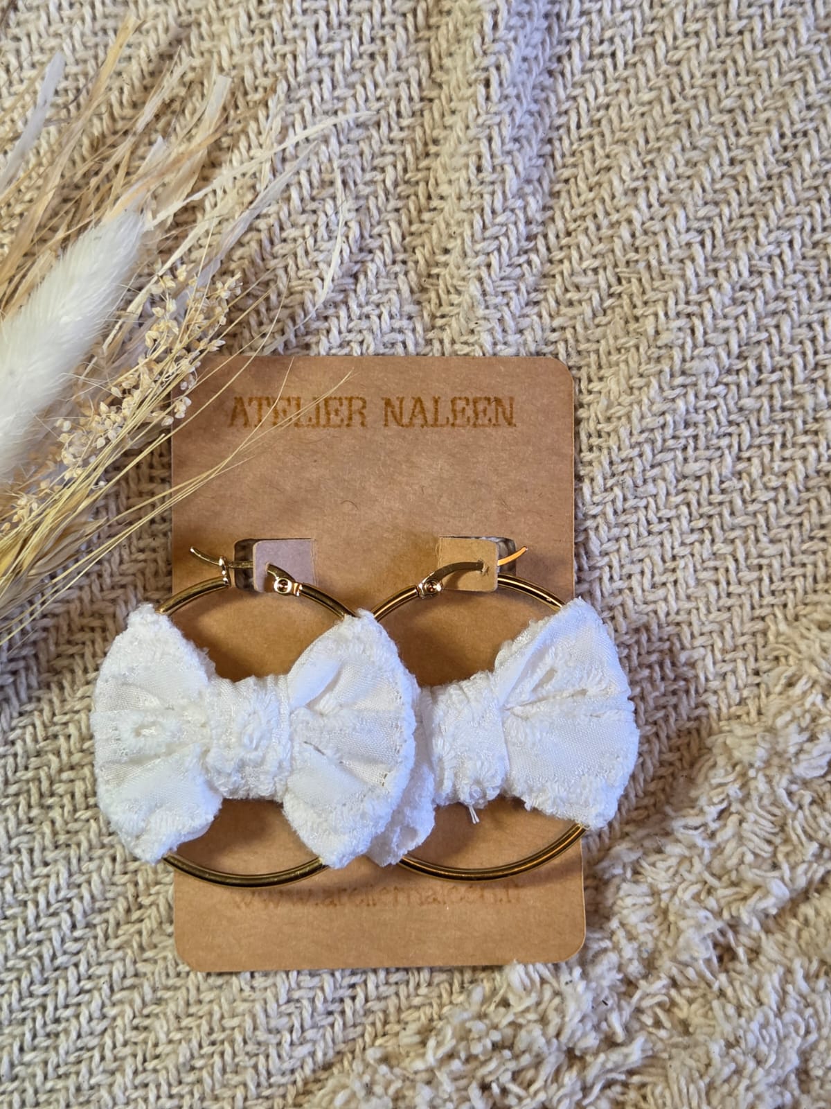 Boucle noeud "Lys" en or - Atelier Naleen