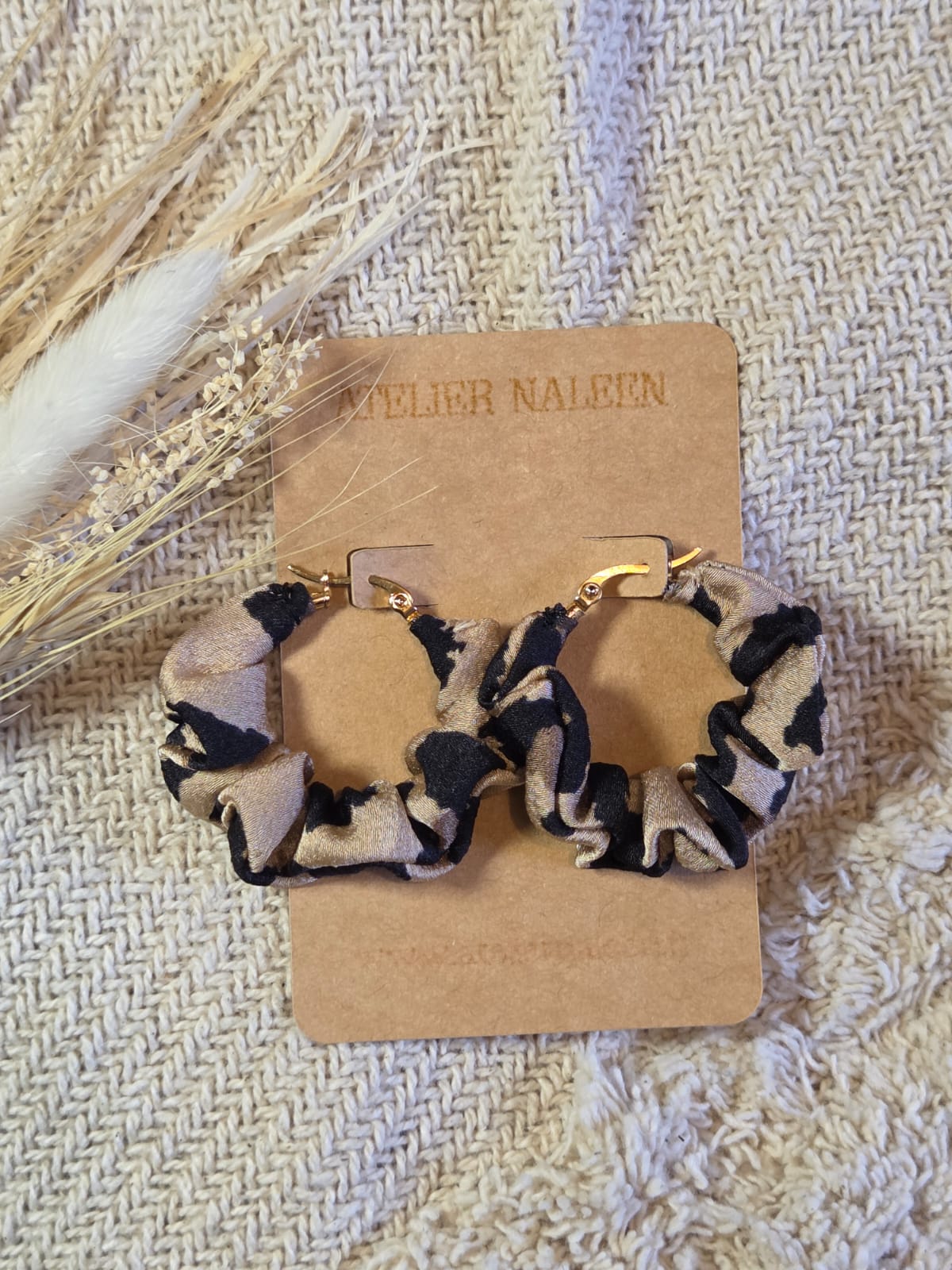 Boucle d'oreille froufrou "Camomille" or - Atelier Naleen