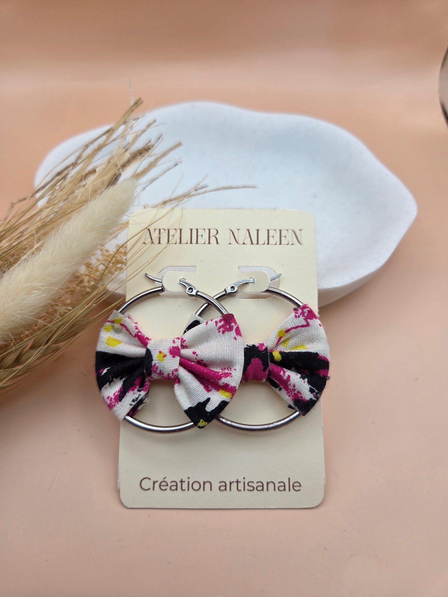 Boucle d'oreille noeud "Magnolia" - Atelier Naleen
