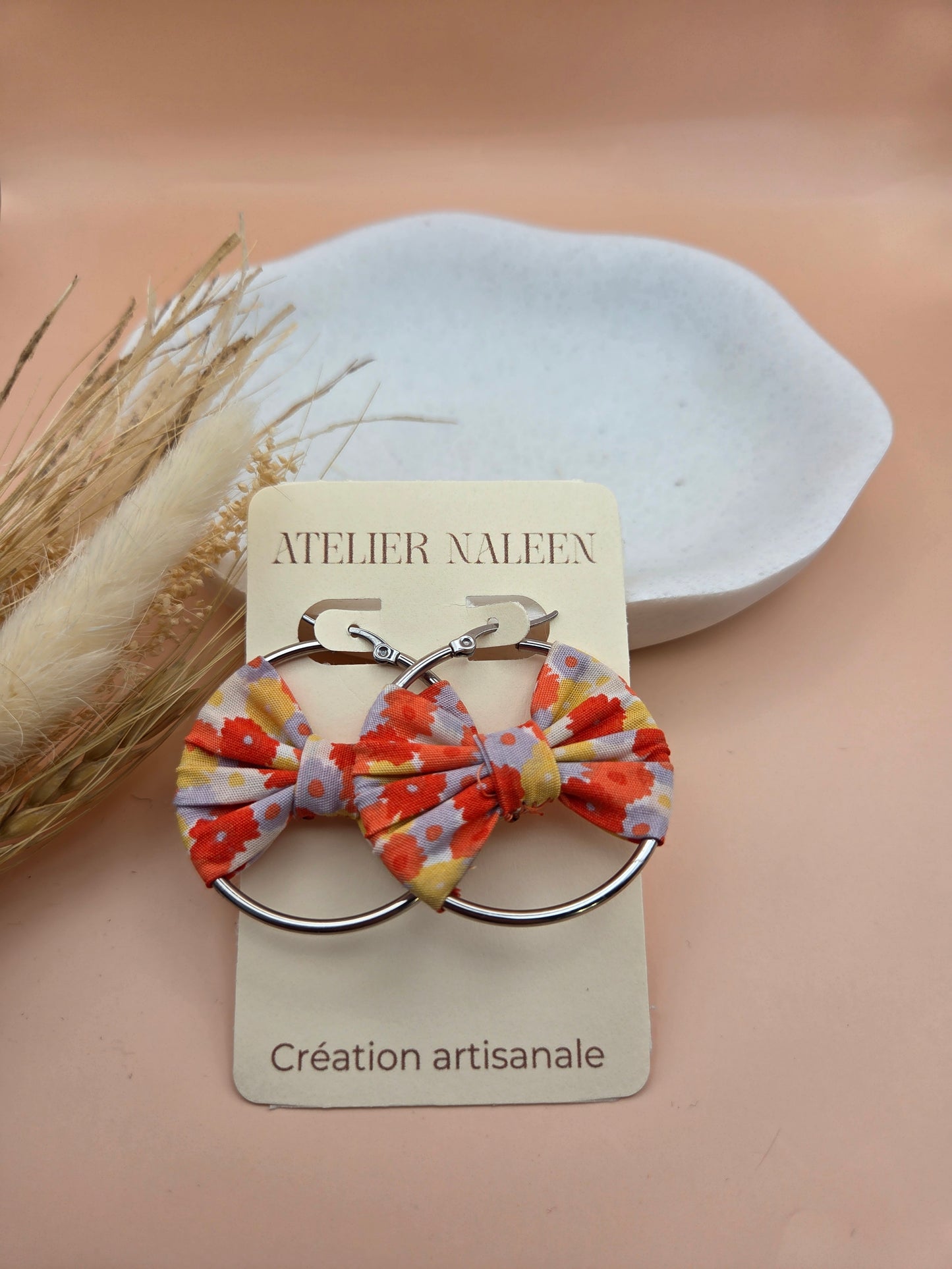 Boucle d'oreille noeud "Capucine" - Atelier Naleen