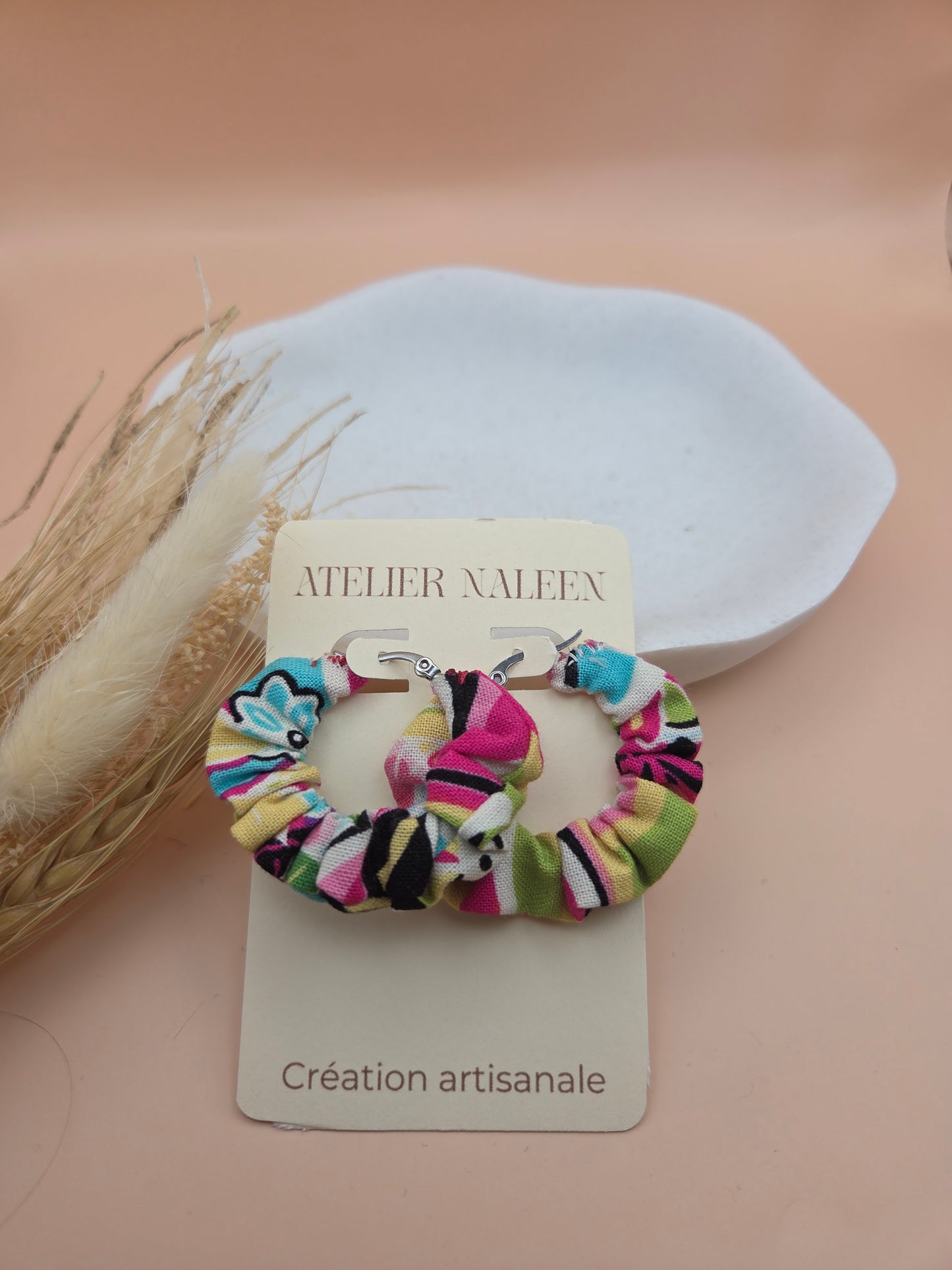 Boucle d'oreille froufrou "Begonia" - Atelier Naleen