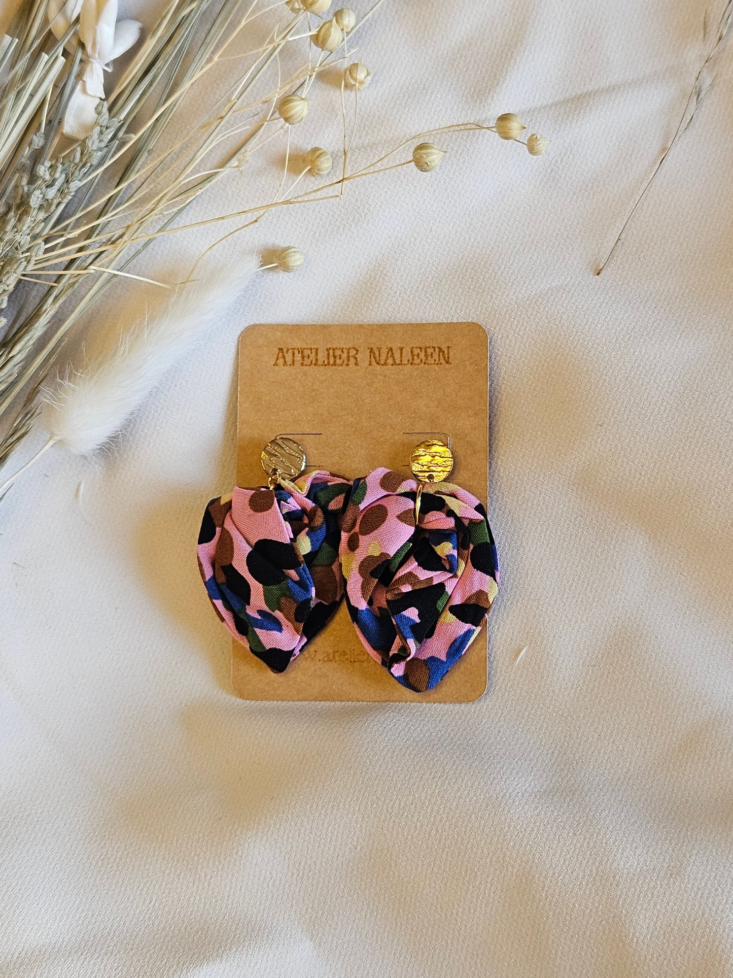 Boucles d’oreilles feuille "Pivoine" or - Atelier Naleen