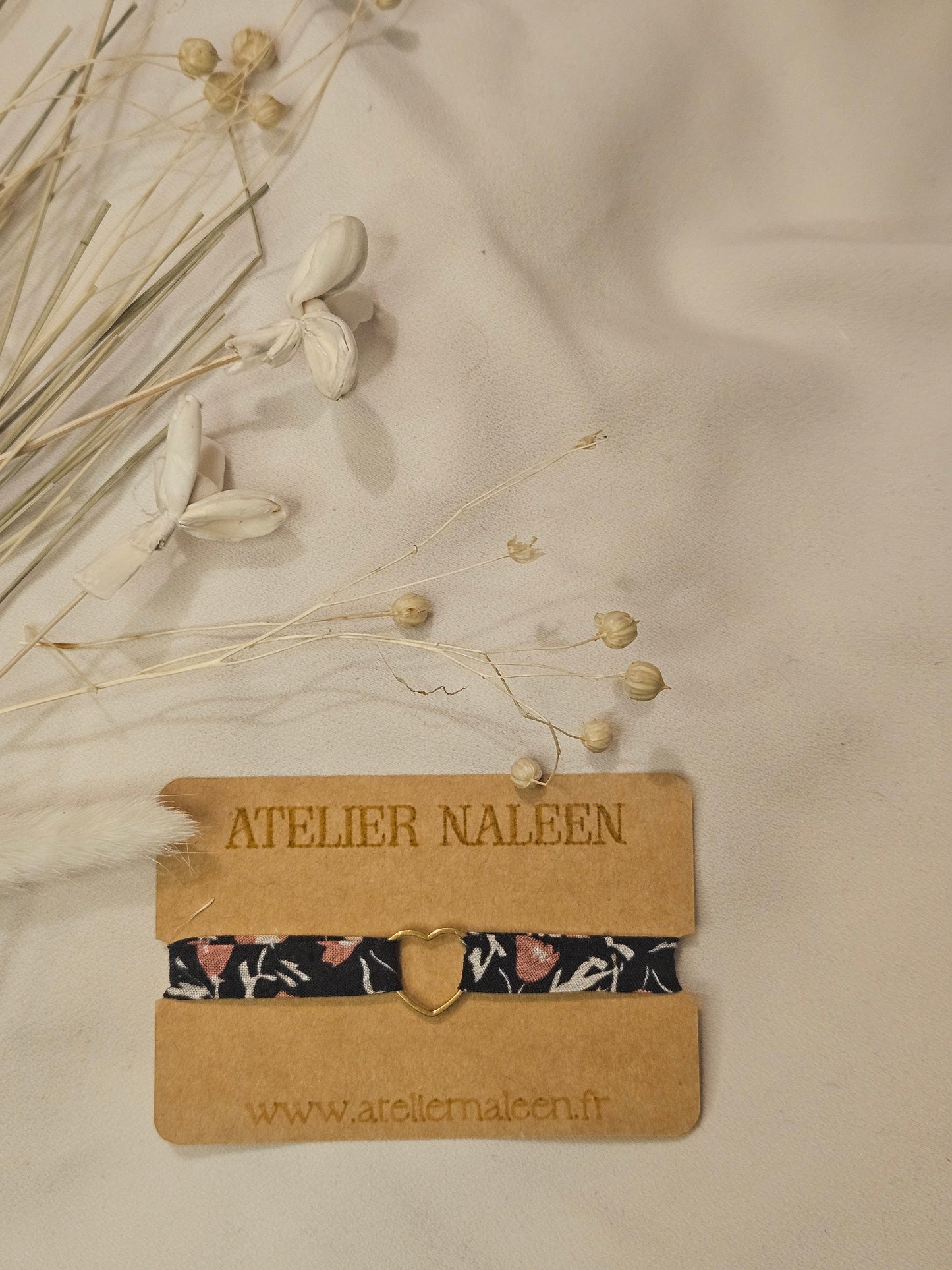 Bracelet coeur "Anémone" or - Atelier Naleen