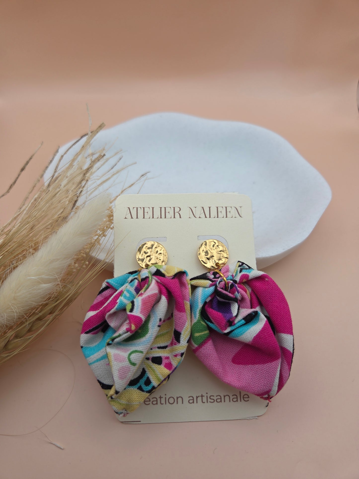 Boucle d'oreille feuille "Begonia" - Atelier Naleen