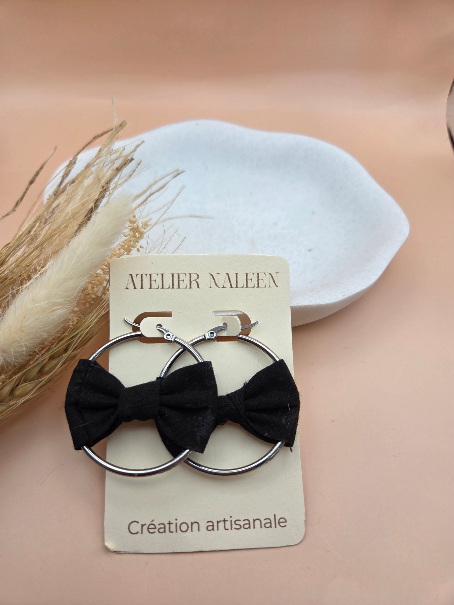 Boucle d'oreille noeud "Dahlia" - Atelier Naleen