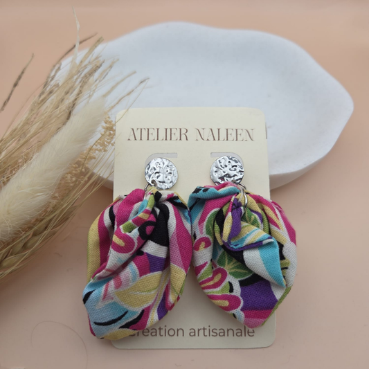 Boucle d'oreille feuille "Begonia"