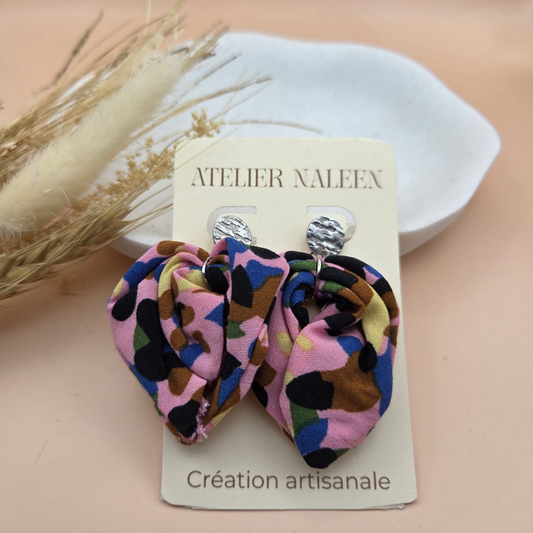 Boucles d’oreilles feuille "Pivoine"