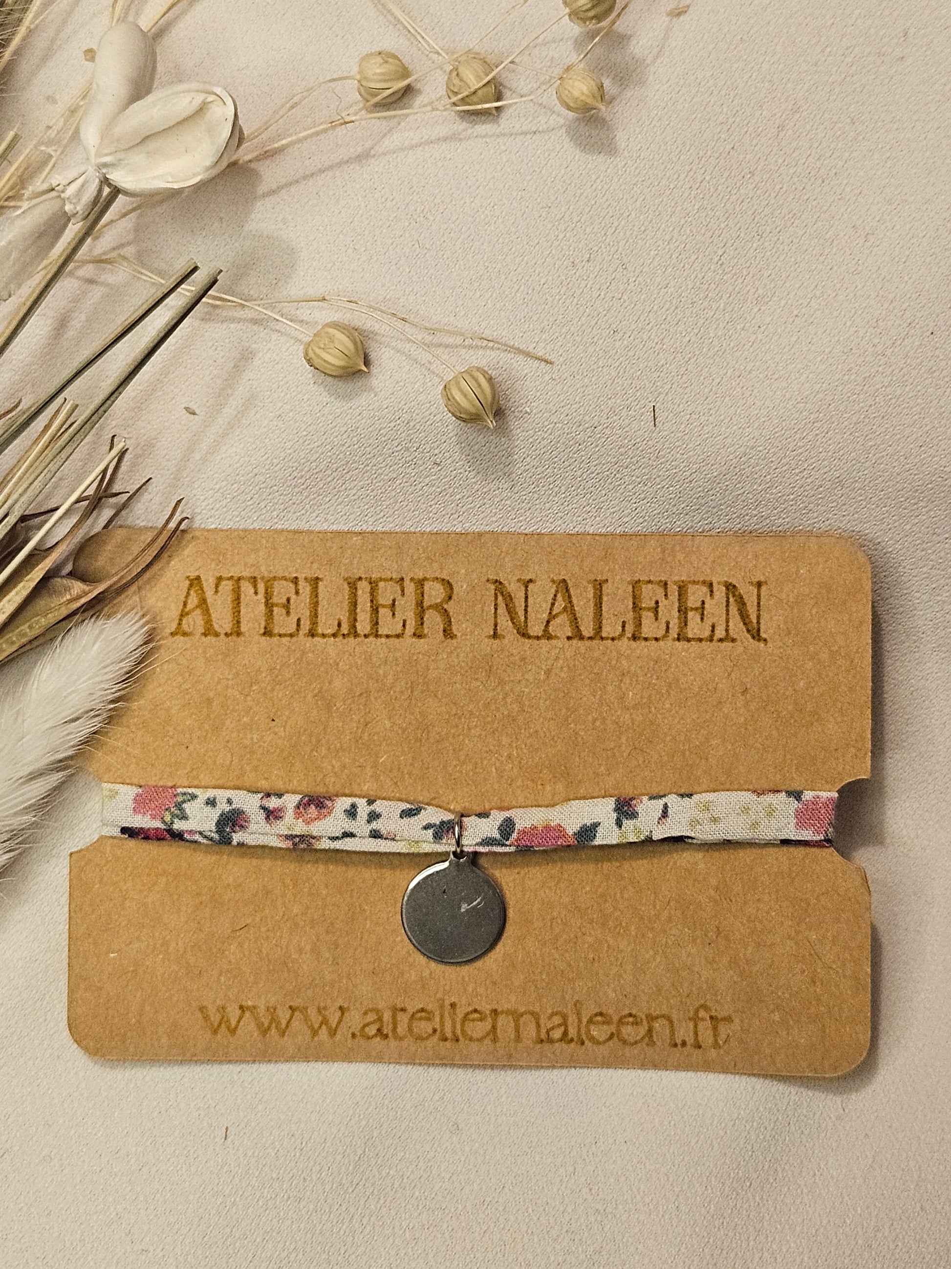 Bracelet à personnaliser "Orchidée" argent - Atelier Naleen 