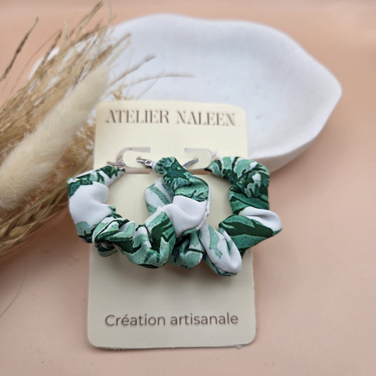 Boucle d'oreille froufrou "Tilleul" - Atelier Naleen 