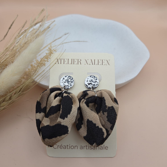 Boucles d’oreilles feuille "Camomille"
