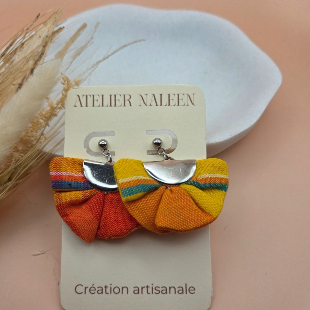 Boucle d'oreille demi-lune "Azalée" - Atelier Naleen 