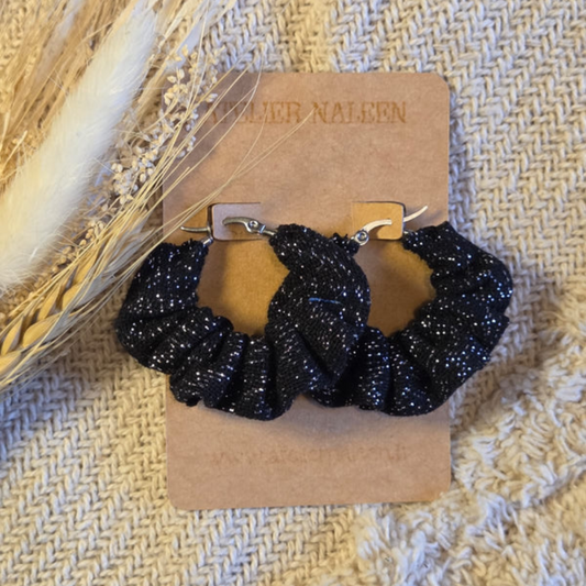 Boucle d'oreille froufrou "Dahlia paillette" - Atelier Naleen 