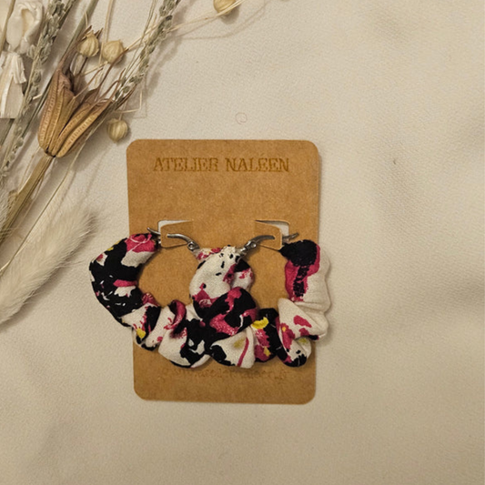 Boucle d'oreille froufrou "Magnolia" - Atelier Naleen 