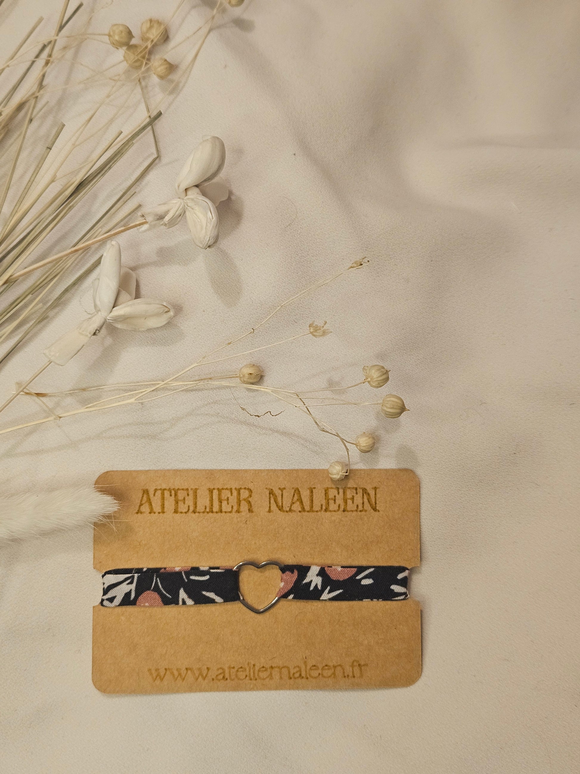 Bracelet coeur "Anémone" argent - Atelier Naleen 